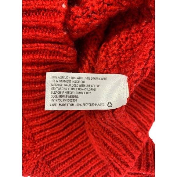 Merona Women's Cherry Red Chunky Pullover Sweater - Picture 4 of 7